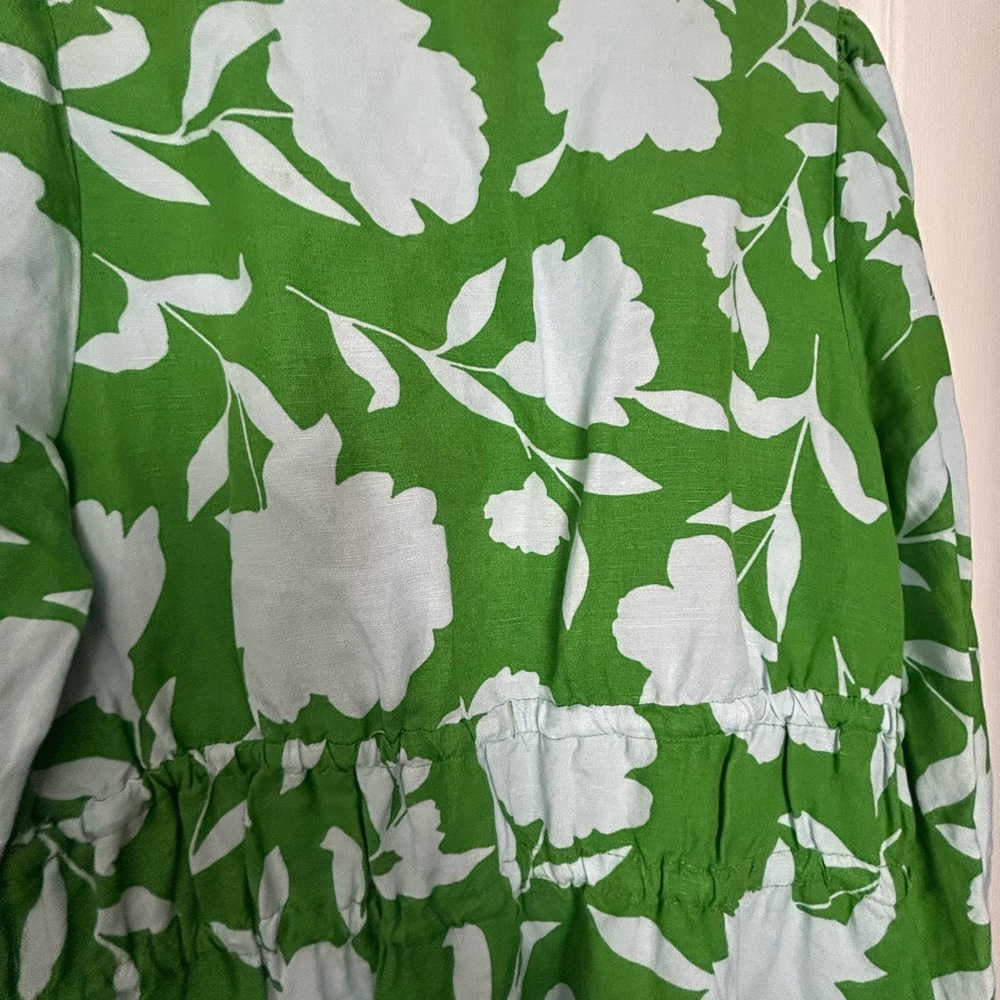 kate spade Green and Light Blue Floral Long Sleeve Midi Dress - Picture 4 of 9